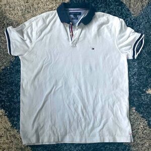 White Tommy Hilfiger Polo T-Shirt